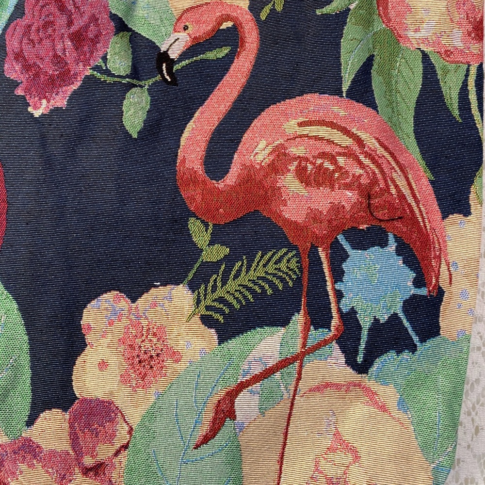 Flamingo Tropical Paradise Canvas Tote Bag - Picture 5 of 12